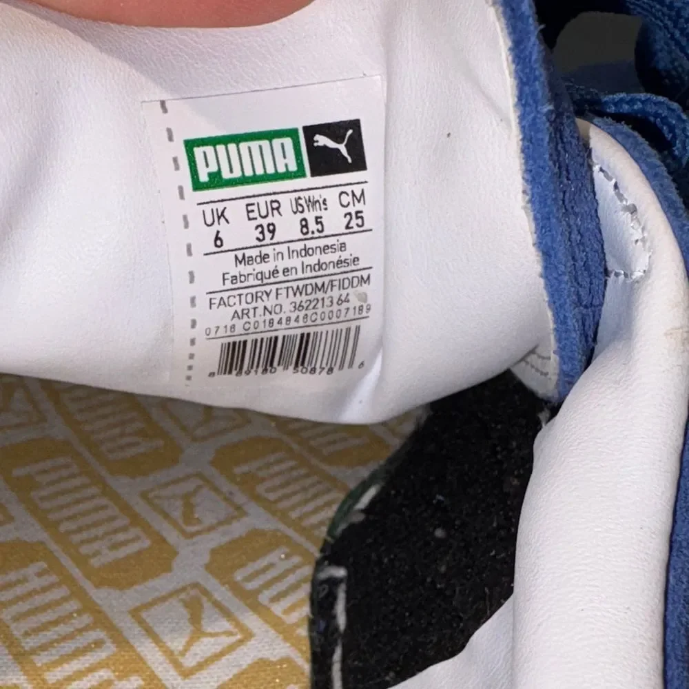 Puma Blue Suede Athletic Shoes